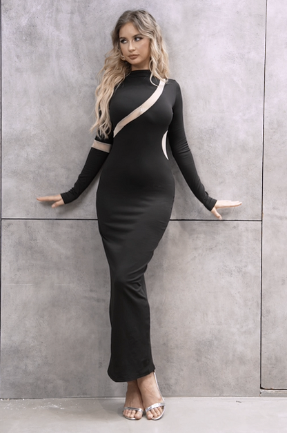 Sexy cutout long sleeved dress