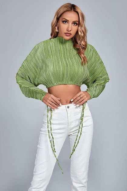 Cropped Long Sleeve Loose Tops