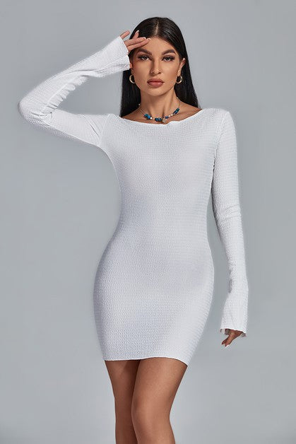 Open back Long Sleeve Dress